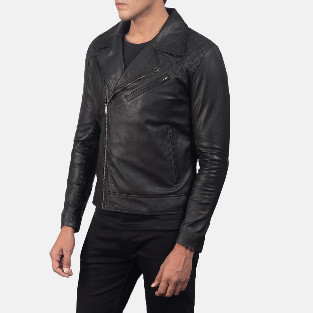 Danny Quilted  Leather Biker Jacket