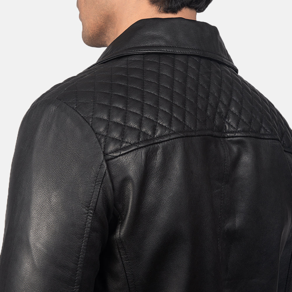 Danny Quilted  Leather Biker Jacket