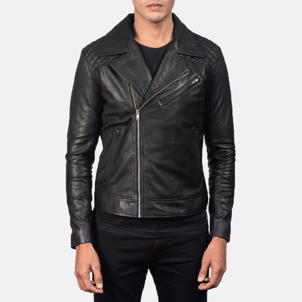 Danny Quilted  Leather Biker Jacket