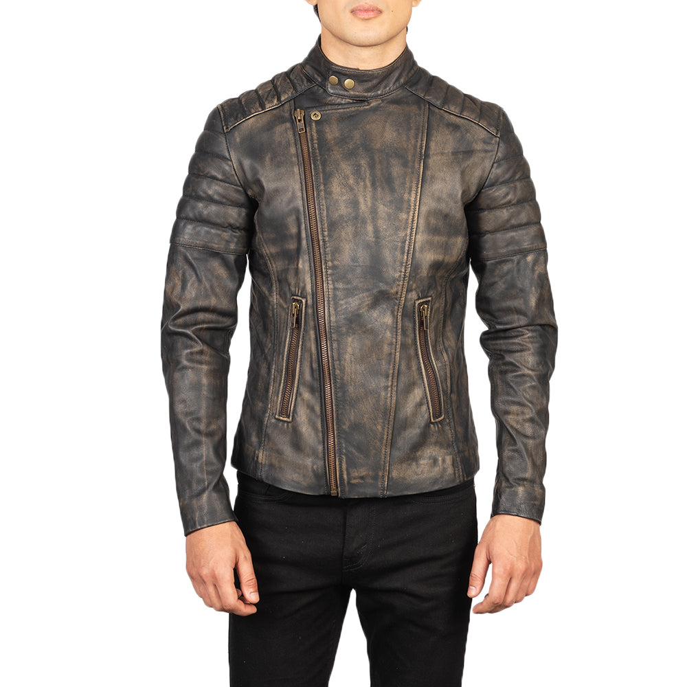 Faisor Leather Biker Jacket
