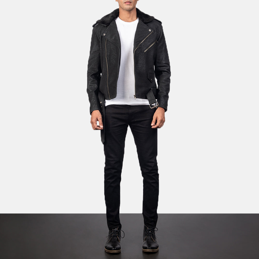 Furton  Leather Biker Jacket