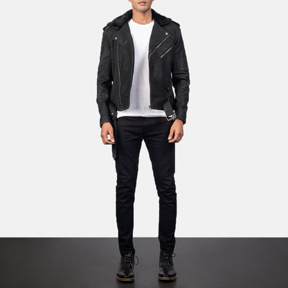 Furton  Leather Biker Jacket