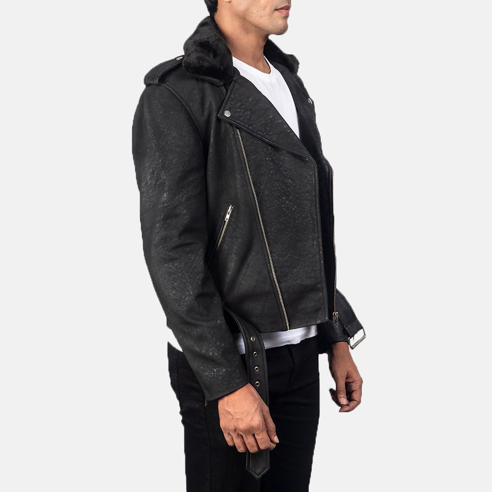 Furton  Leather Biker Jacket