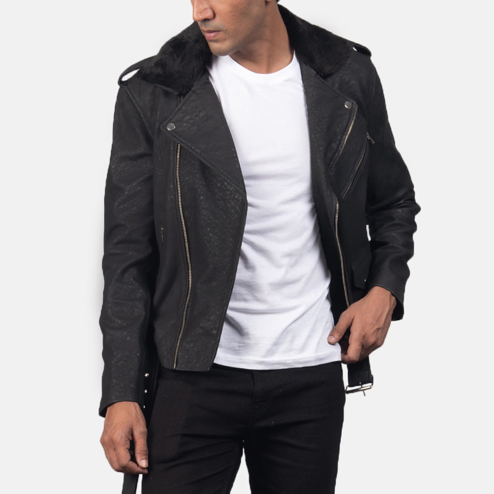 Furton  Leather Biker Jacket