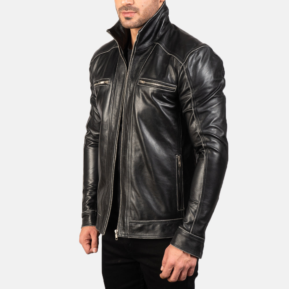 Hudson Leather Biker Jacket Good Leather Garments