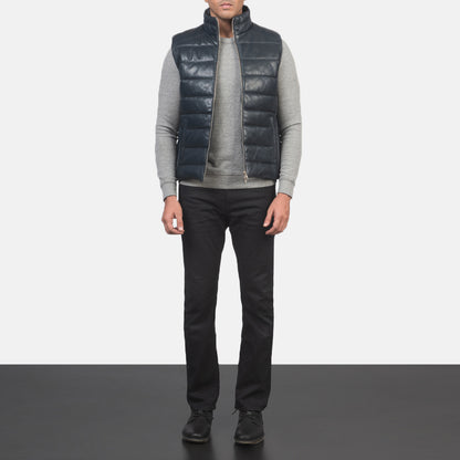 Reeves Leather Puffer Vest