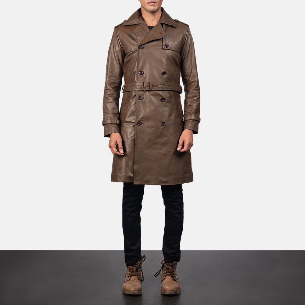 Royson Brown Leather Duster Coat – Good Leather Garments