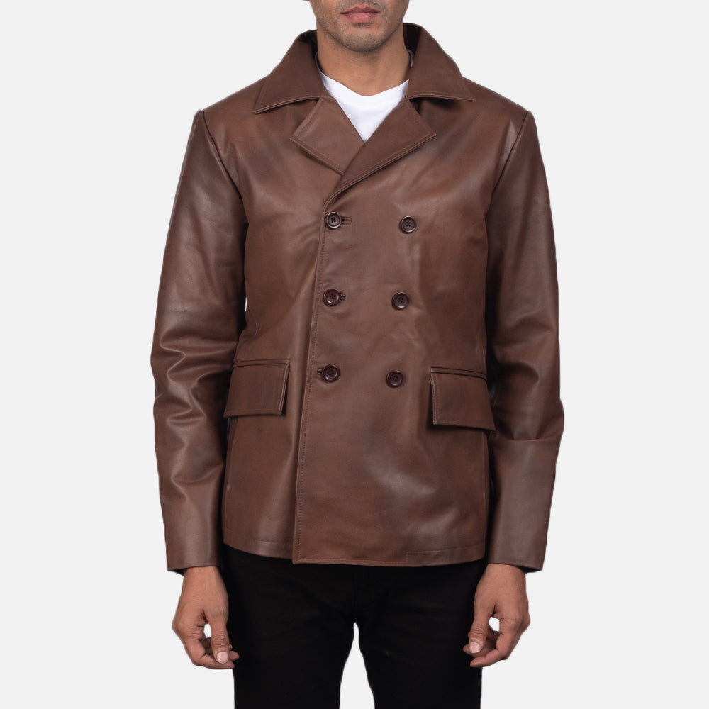 Mr. Bailey Leather Naval Peacoat