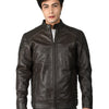 Mution Brown Leather Jacket