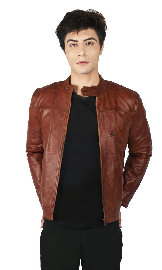 Parja Brown Leather Jacket