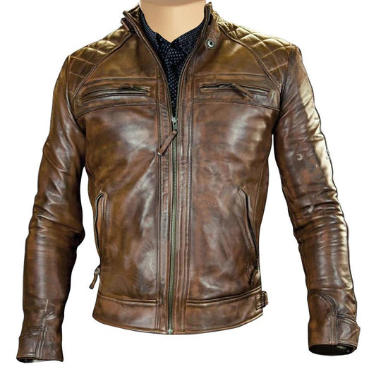 Bomter Biker Leather Jacket