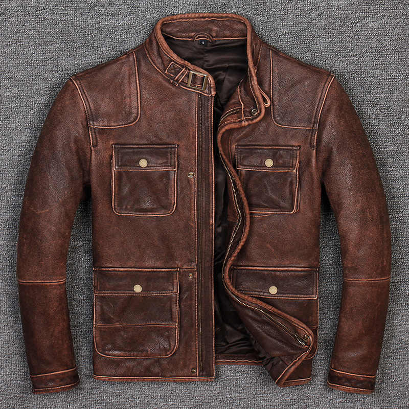 Sandes Brown Leather Jacket