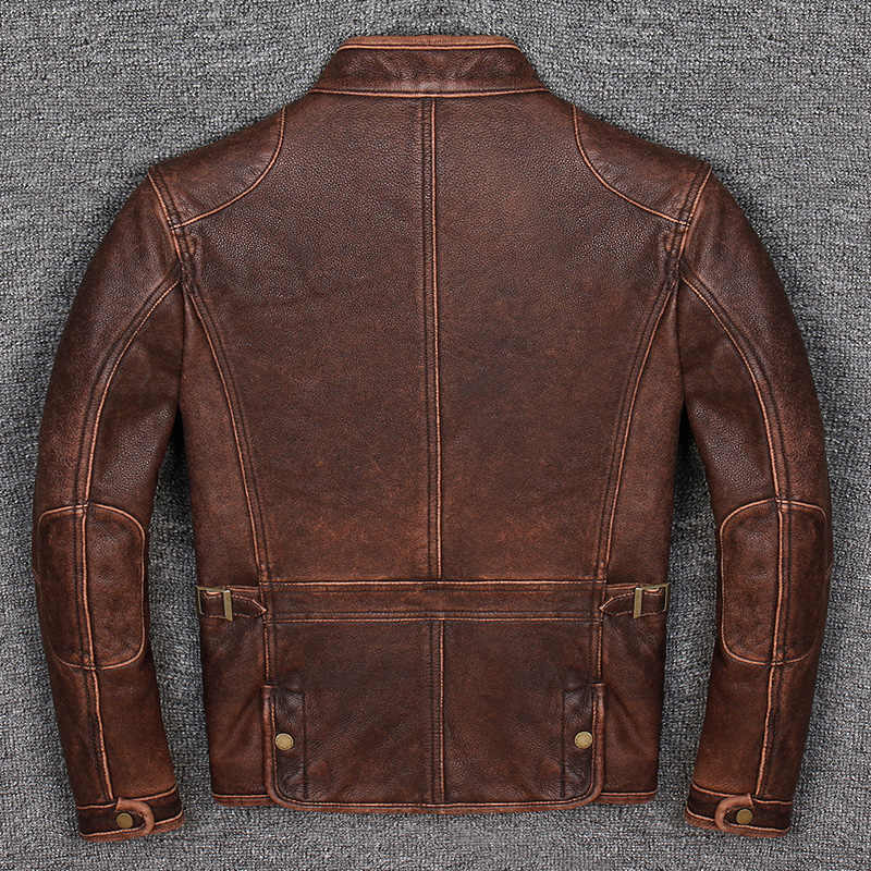 Sandes Brown Leather Jacket – Good Leather Garments
