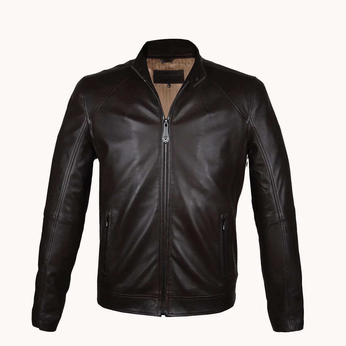Leather jacket simple online