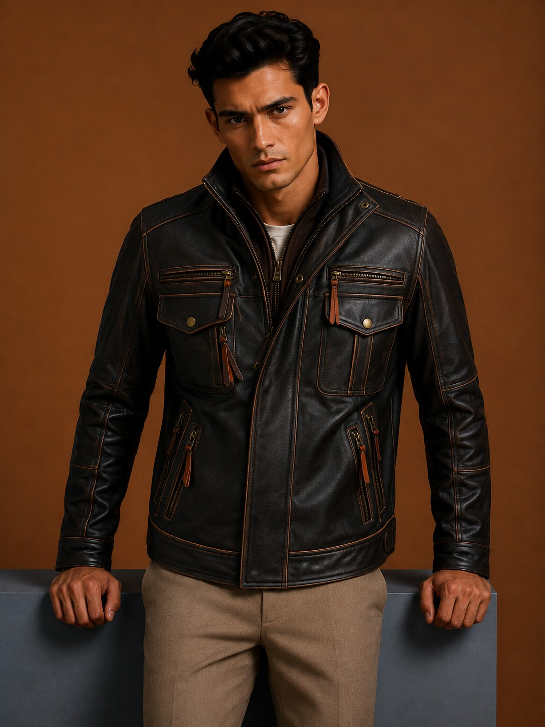Pandom Rubbuf Leather Jacket