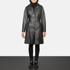 Alexis Single Breasted Leather Coat