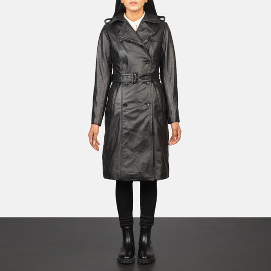 Alice Double Breasted Leather Coat