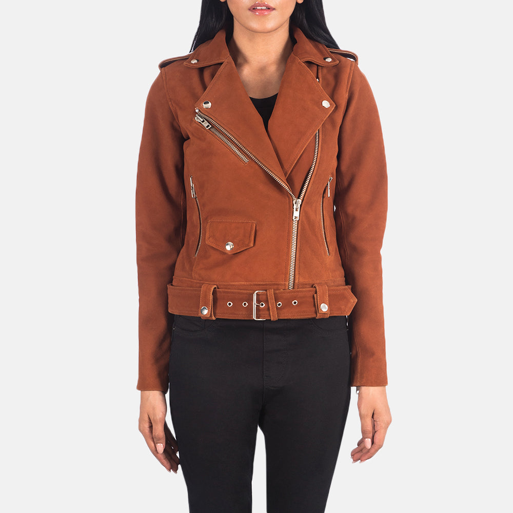 Alison Suade Leather Biker Jacket