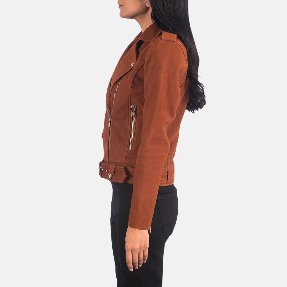 Alison Suade Leather Biker Jacket
