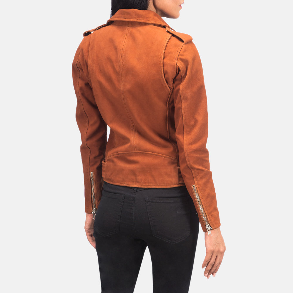 Alison Suade Leather Biker Jacket