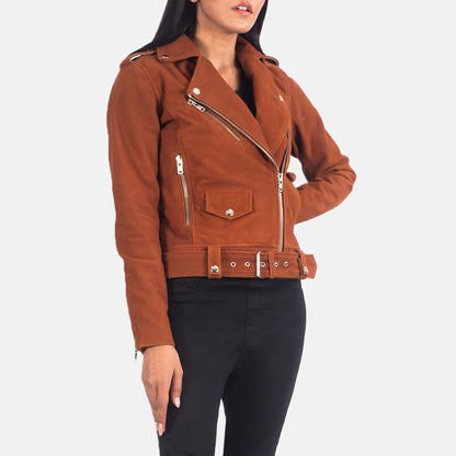 Alison Suade Leather Biker Jacket