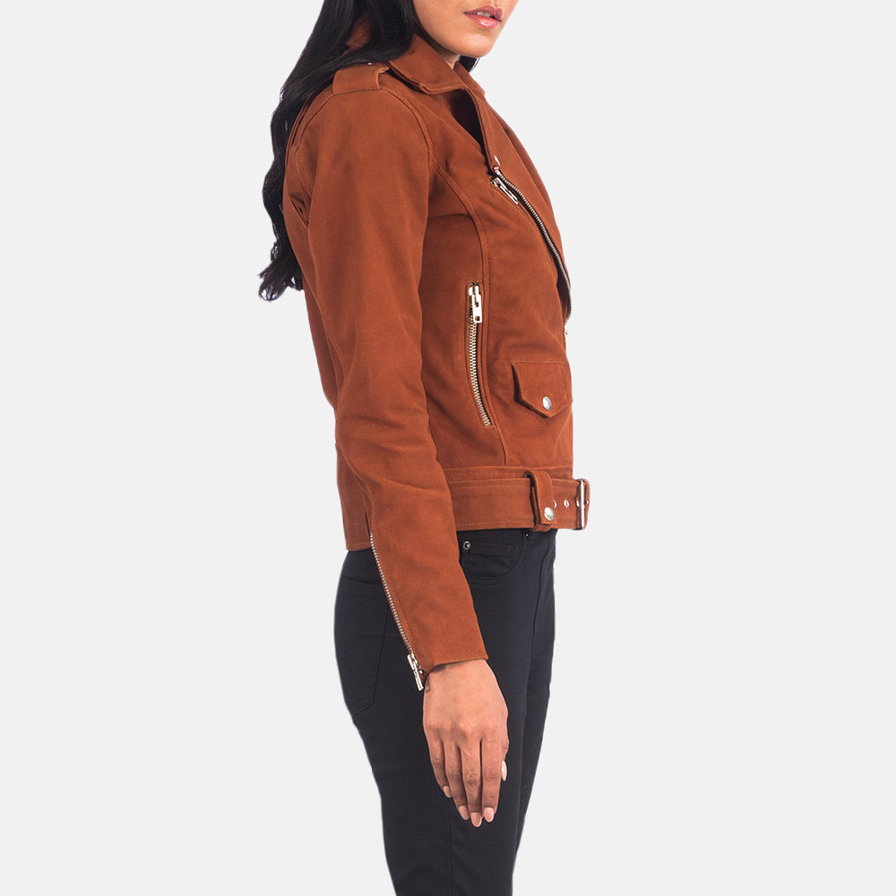 Alison Suade Leather Biker Jacket