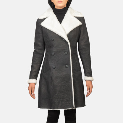 Amie  Double Breasted Shearling Coat