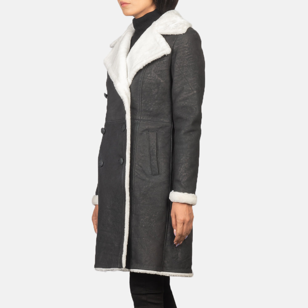 Amie  Double Breasted Shearling Coat