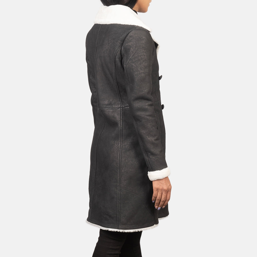 Amie  Double Breasted Shearling Coat