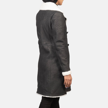 Amie  Double Breasted Shearling Coat