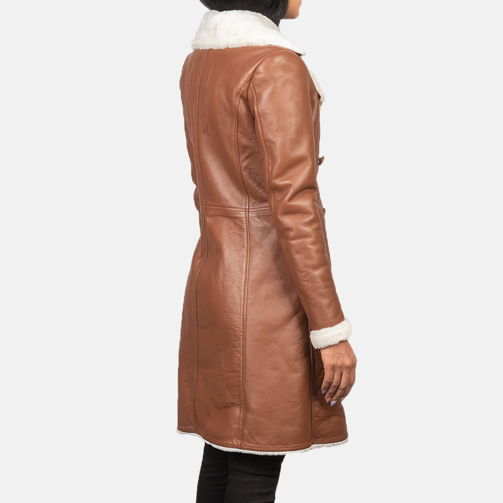 Amie  Double Breasted Shearling Coat