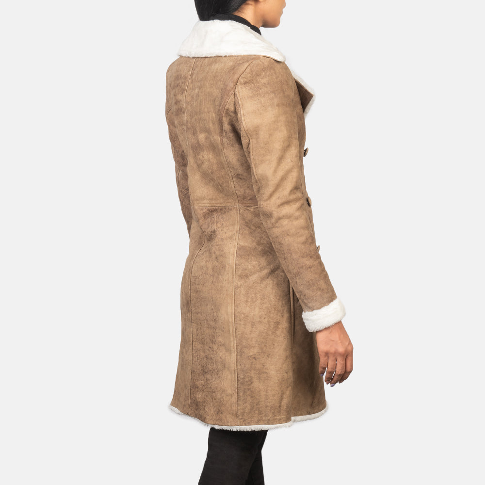 Amie  Double Breasted Shearling Coat