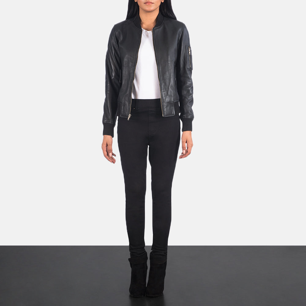 Ava Ma-1 Leather Bomber Jacket