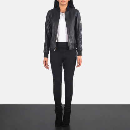 Ava Ma-1 Leather Bomber Jacket
