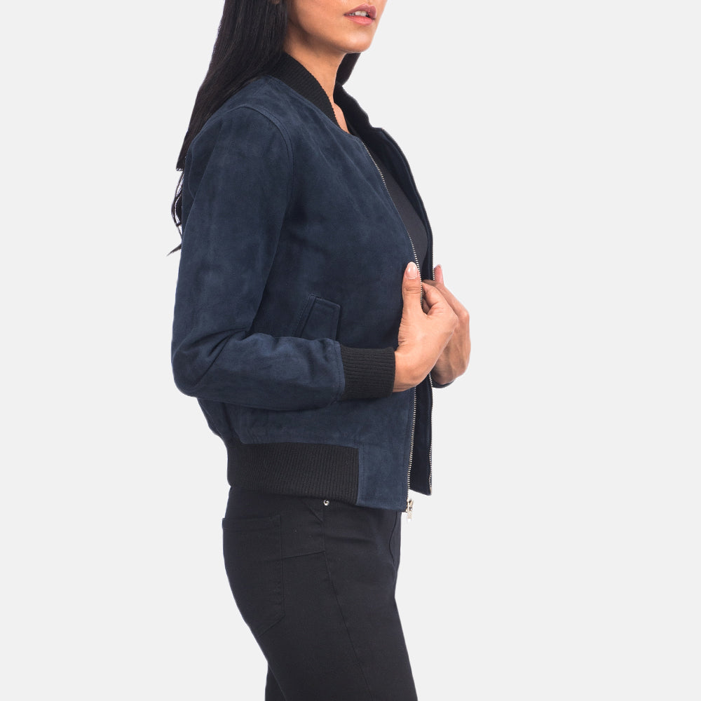 Ava Ma-1 Suede Leather Bomber Jacket