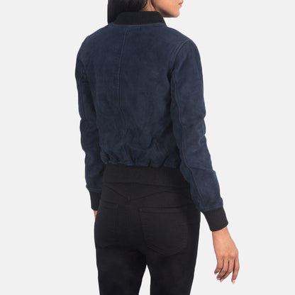 Ava Ma-1 Suede Leather Bomber Jacket