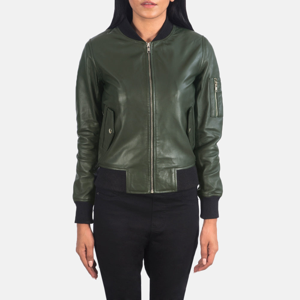 Ava Ma-1 Leather Bomber Jacket