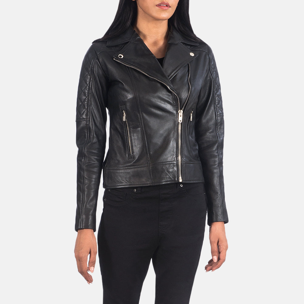 Carolyn Quilted Biker Jacket