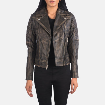 Carolyn Quilted Biker Jacket