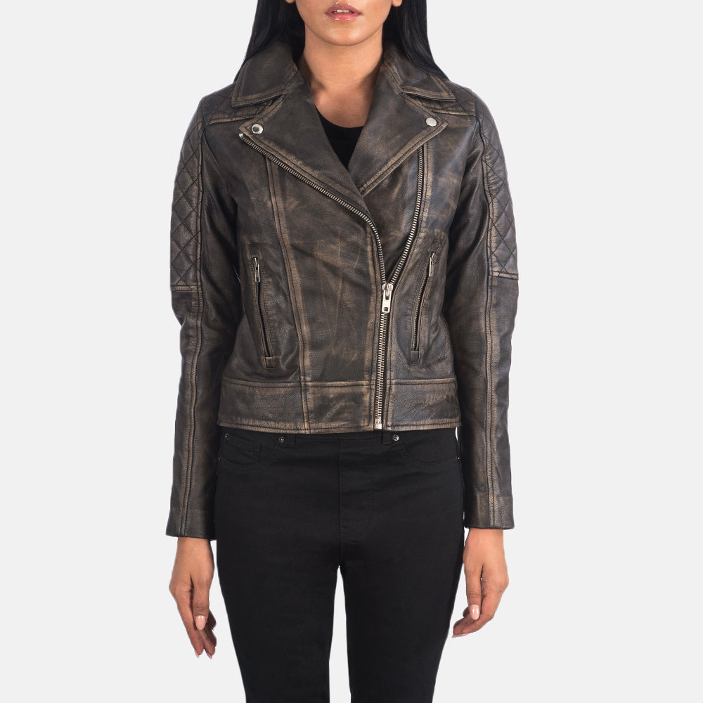 Carolyn Quilted Biker Jacket