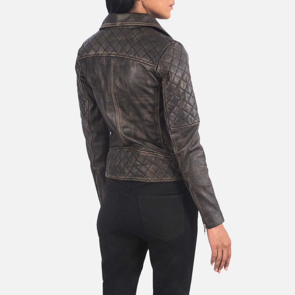 Carolyn Quilted Biker Jacket