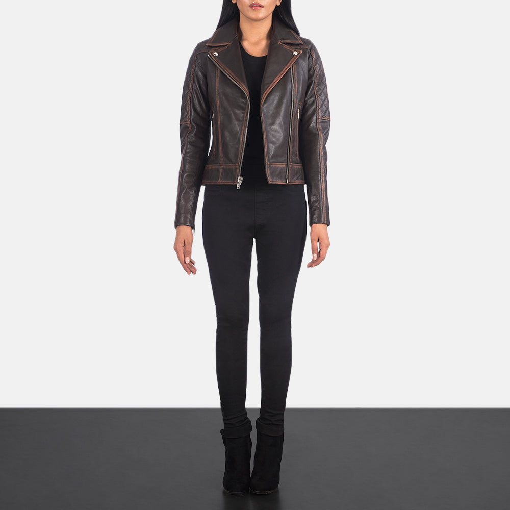 Carolyn Quilted Biker Jacket