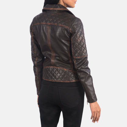 Carolyn Quilted Biker Jacket