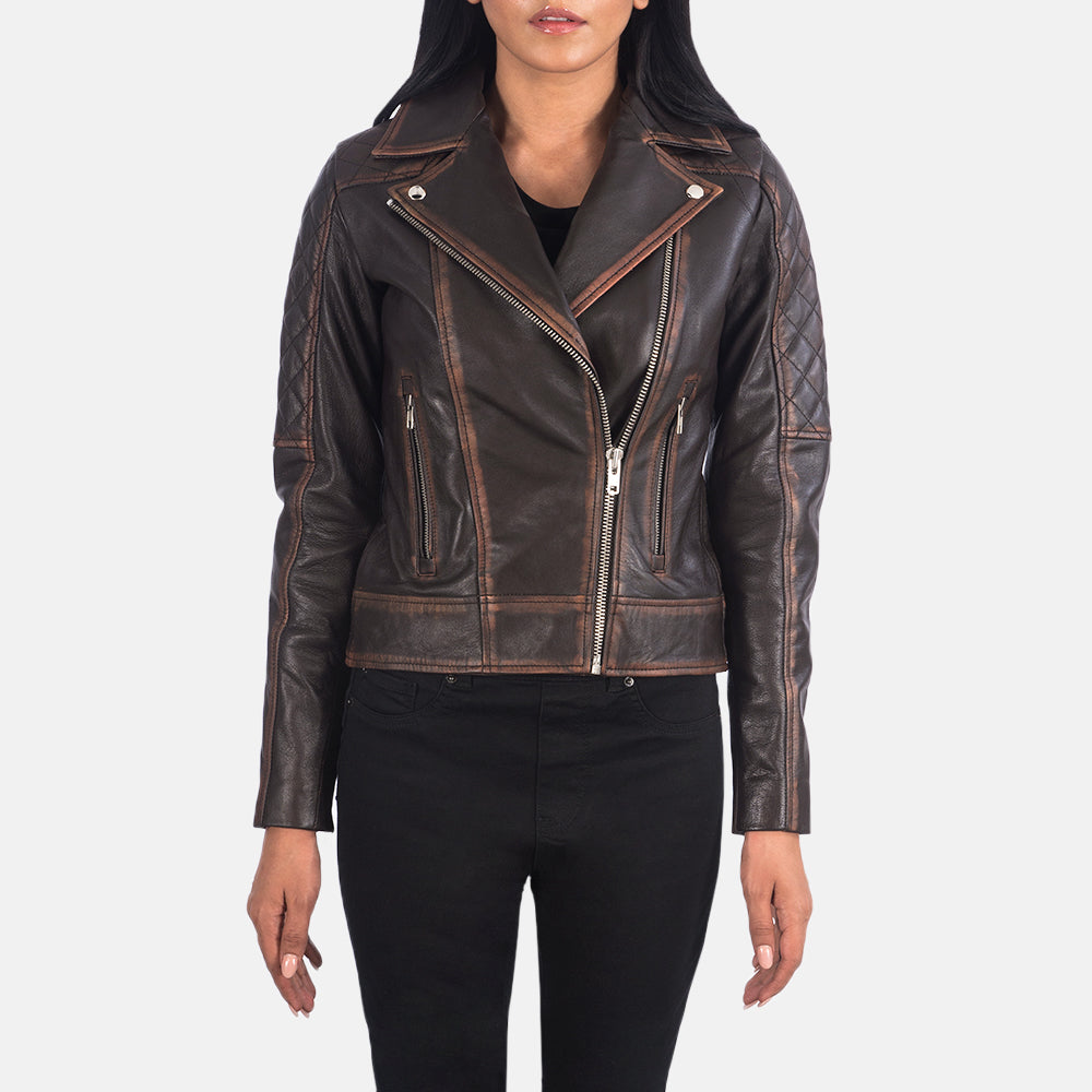 Carolyn Quilted Biker Jacket