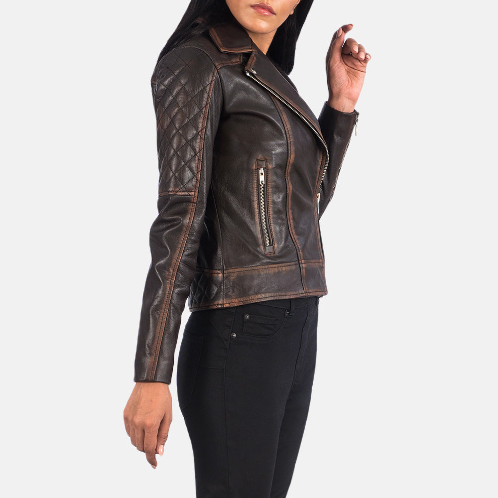 Carolyn Quilted Biker Jacket