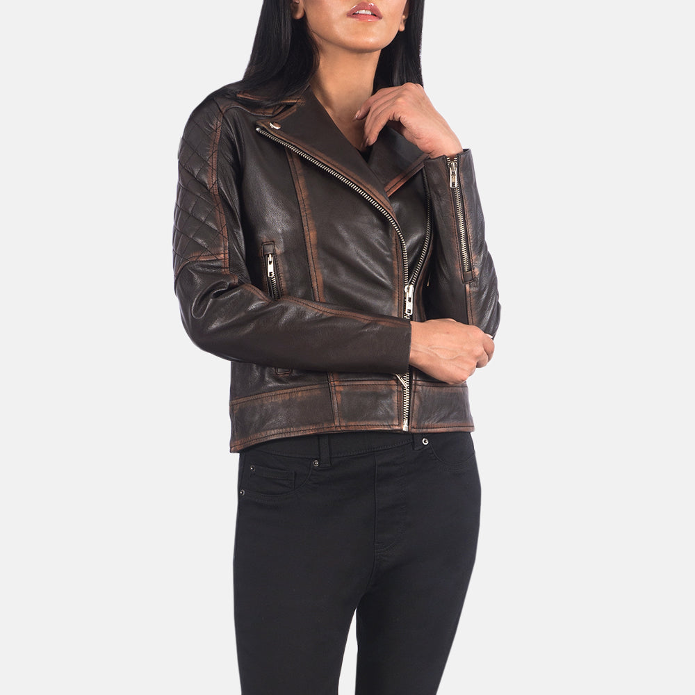Carolyn Quilted Biker Jacket
