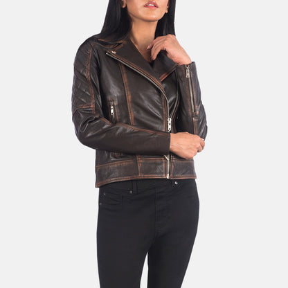 Carolyn Quilted Biker Jacket