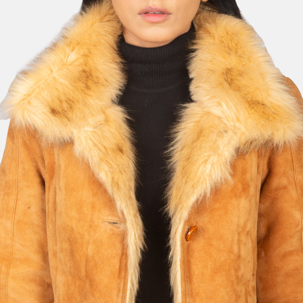 Erica Shearling Leather Coat