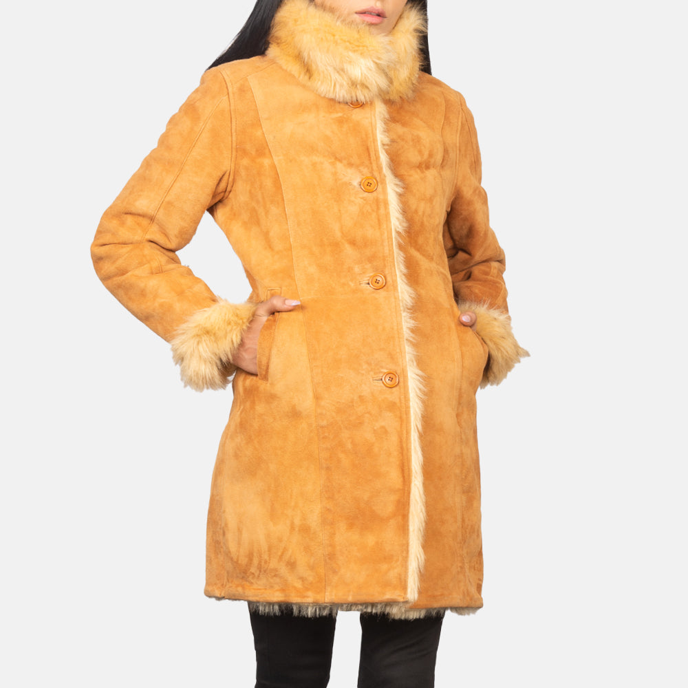 Erica Shearling Leather Coat