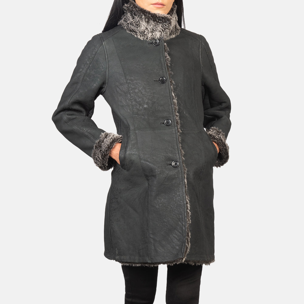 Erica Shearling Leather Coat